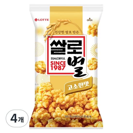 쌀로별 고소한맛 78g 4개 (3,420원/와우무료)