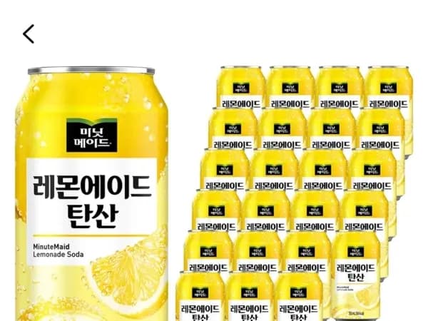 미닛메이드 레몬에이드 탄산음료 355ml 24캔 (10,600원/무료)