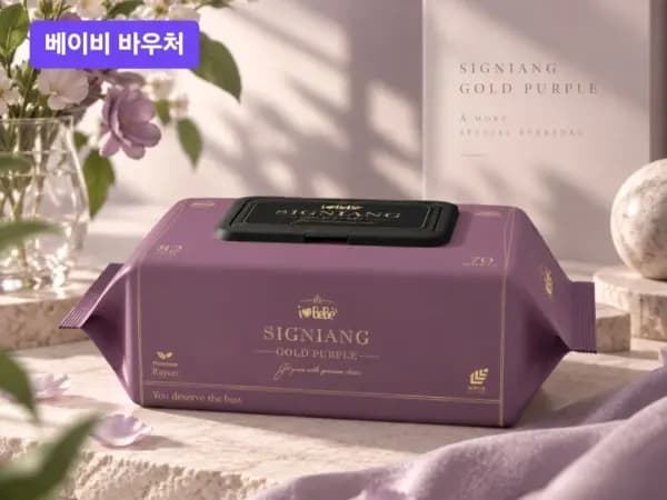아이러브베베 골드퍼플 82평량 물티슈10개(9,800원/네멤무료)