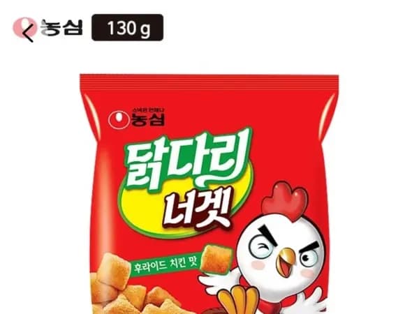 농심 닭다리 너겟 후라이드 치킨맛 130g 4개