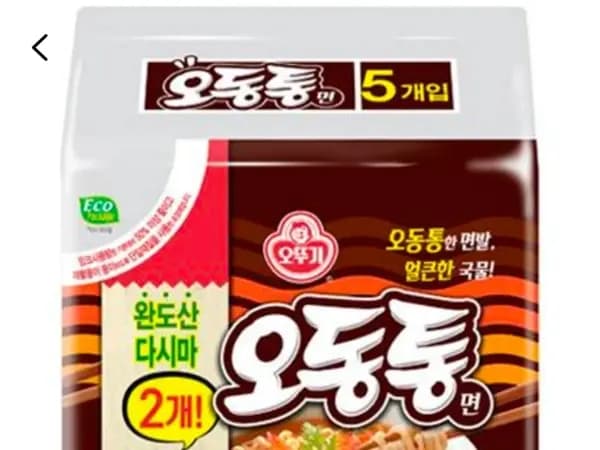 오뚜기 오동통면 120g 5개 1팩 3,260원