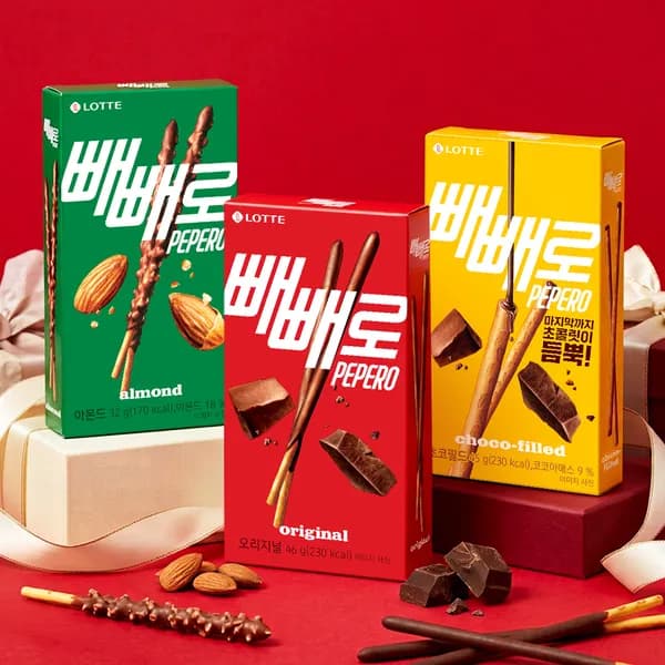 빼빼로 초코/아몬드/초코필드 20개 골라담기 18,000원