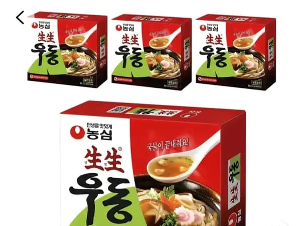 농심 생생우동 253g 4개 5,120원