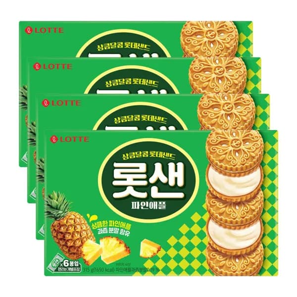 롯데 샌드 파인애플 315g 4개