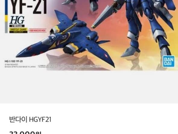 HG 1/100 마크로스 플러스 YF-21 / 33,000원