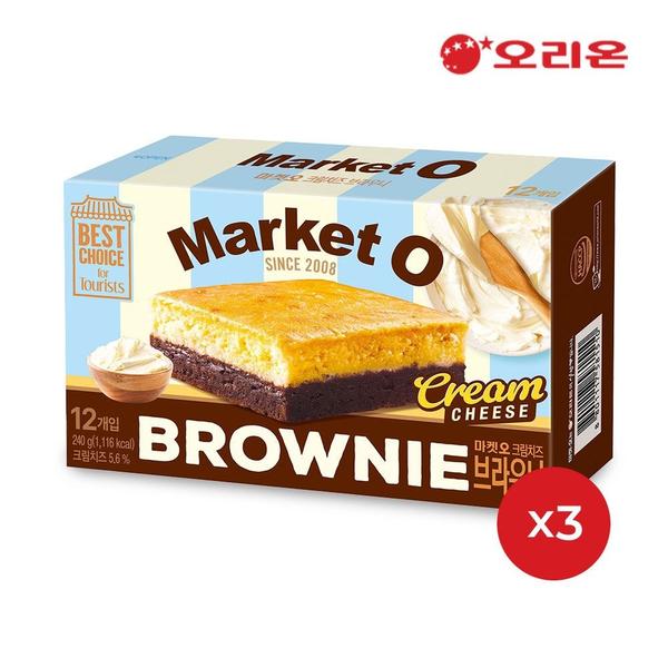마켓오 크림치즈브라우니 240g 3개 (14,370원)
