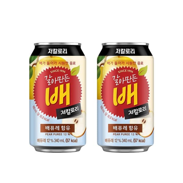 갈아만든배 저칼로리 340ml 24캔 (11,580원)