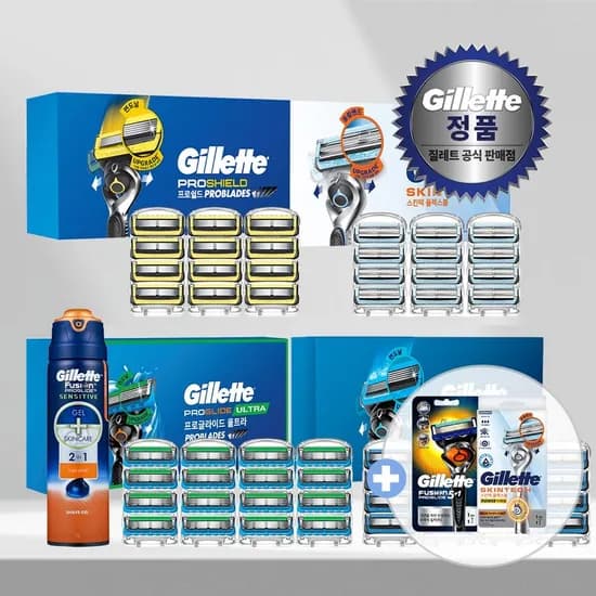 질레트 스킨텍 면도날 12입 면도기 증정