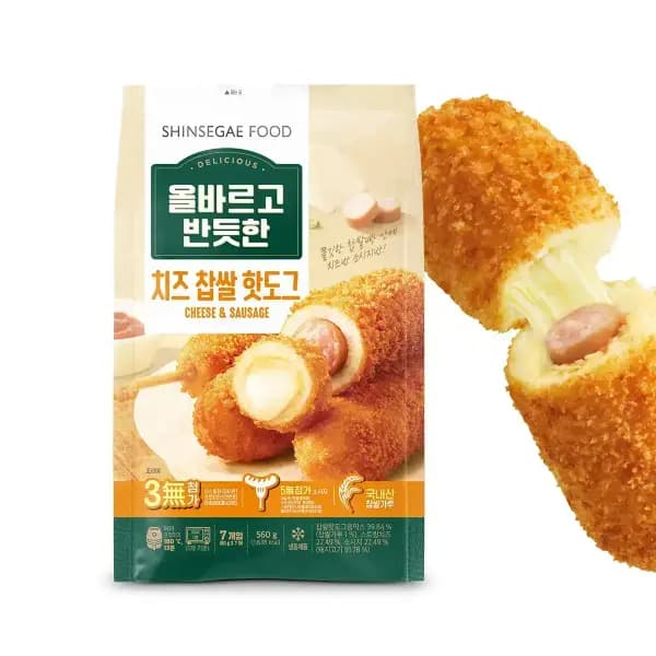 올반 치즈찹쌀핫도그 560g 3팩