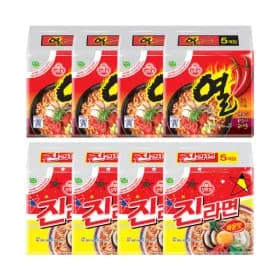 오뚜기 진라면 매운맛 20개 열라면 20개