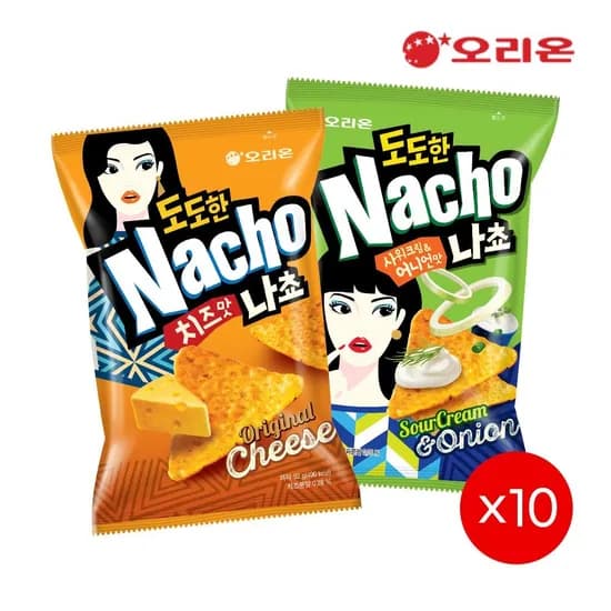 오리온 도도한 나쵸 치즈맛 10개 어니언 10개