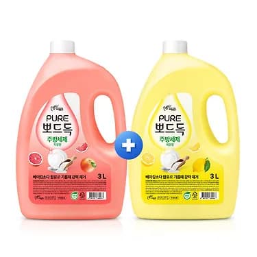 피죤 퓨어 뽀드득 친환경 대용량 주방세제 3L+3L