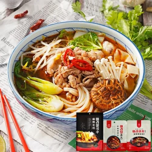 5분 간편조리 마라쌀국수 336g 0-3단계 마라탕소스 120g 10팩 구매 시 2팩 랜덤 증정