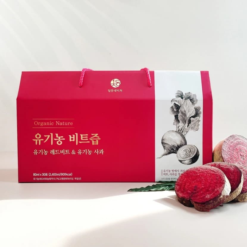 일등자연 유기농 비트즙 레드비트즙 80ml*30포 (업체별도 무료배송)