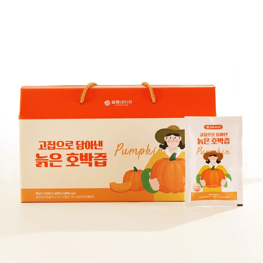 고집으로 담아낸 호박즙 90ml*30포 (업체별도 무료배송)