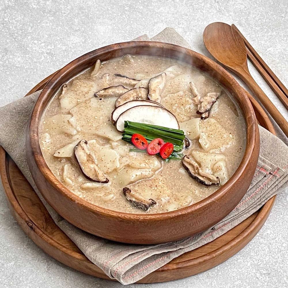 3mm 들깨수제비 4인분(167g x 4입) +소스 4개 (30g x 4개)(업체별도 무료배송)