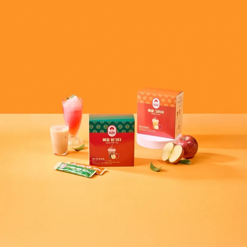 애플밀크티 앤 애플크러쉬 분말스틱 2종 세트 720g