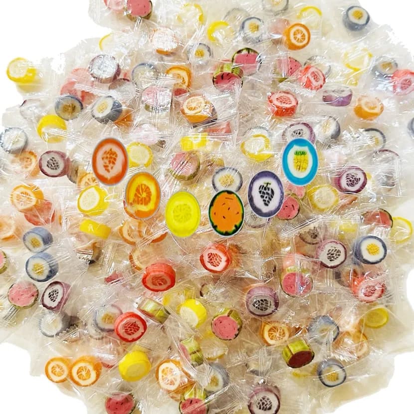 크리스마스행사 과일맛 국산수제 사탕 팝 미니 캔디 350g 랜덤 발송 그로미 개별포장