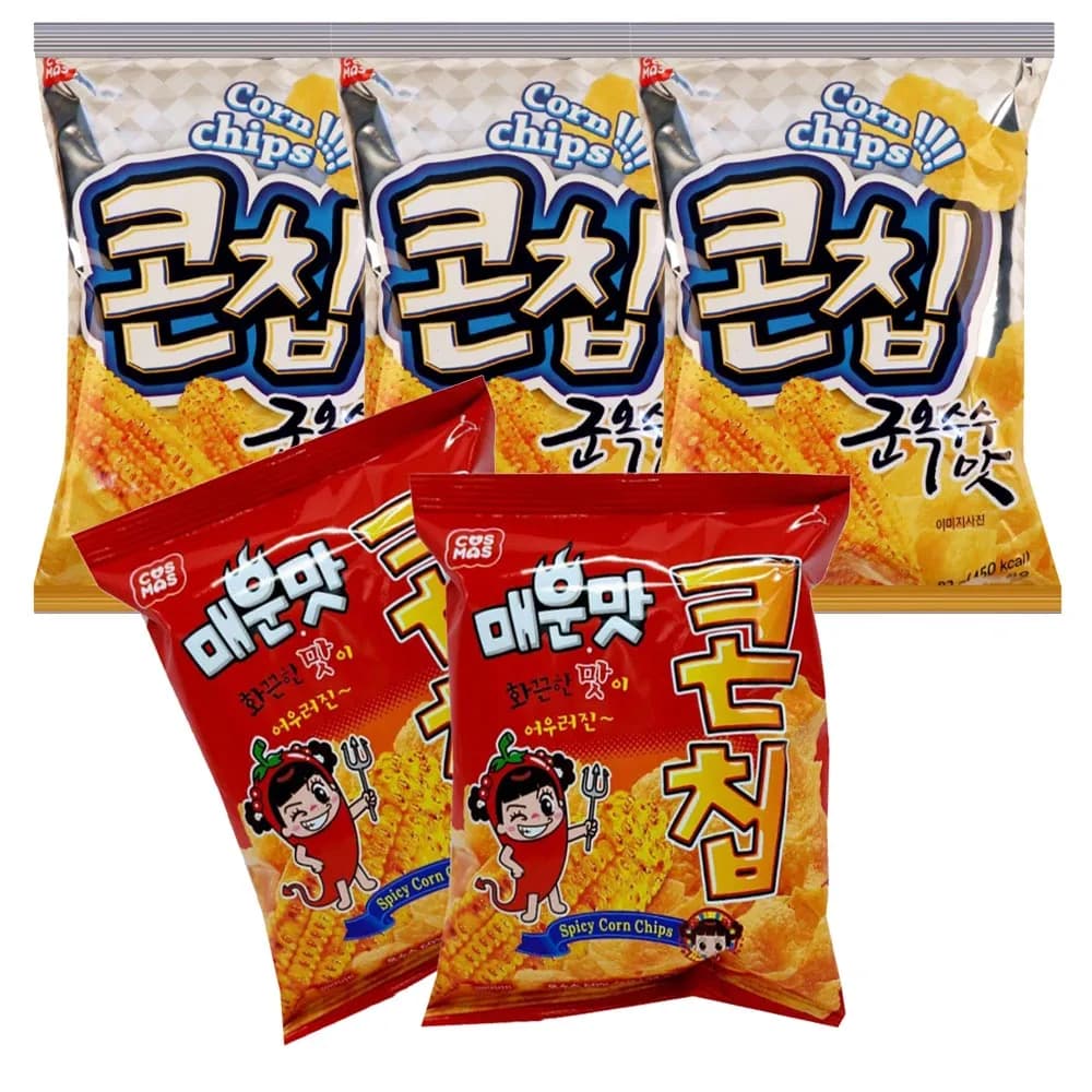 옥수수콘칩 매콤달콤 매운콘칩 2종 랜덤 6개