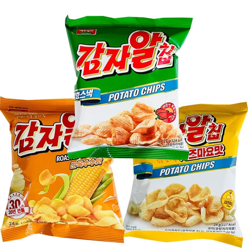 감자알칩 치즈마요맛, 볶음고추장맛 랜덤 24g*10봉