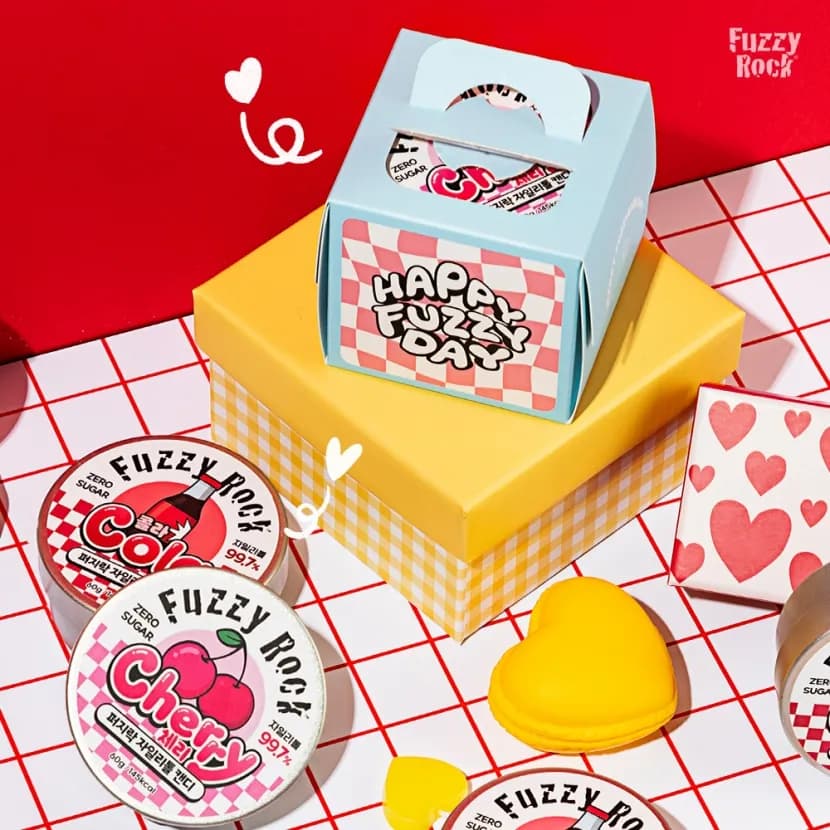 해피퍼지데이 무설탕 자일리톨 사탕 체리 60g 콜라 60g 선물세트