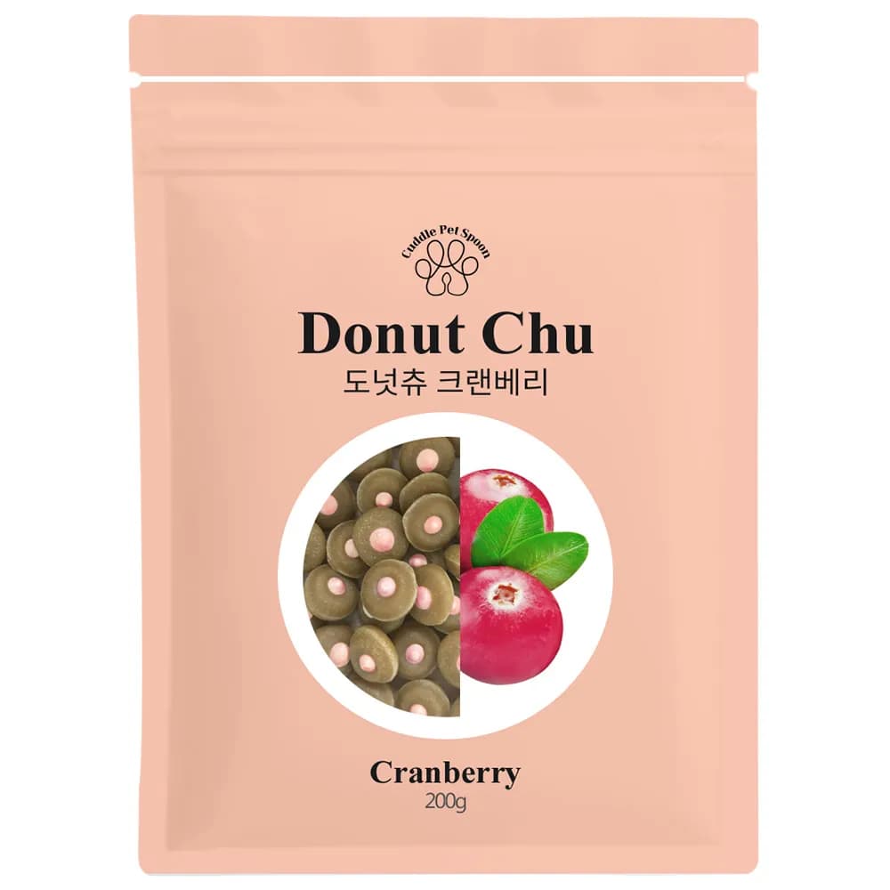 강아지대용량간식 도넛츄 크렌베리 200g