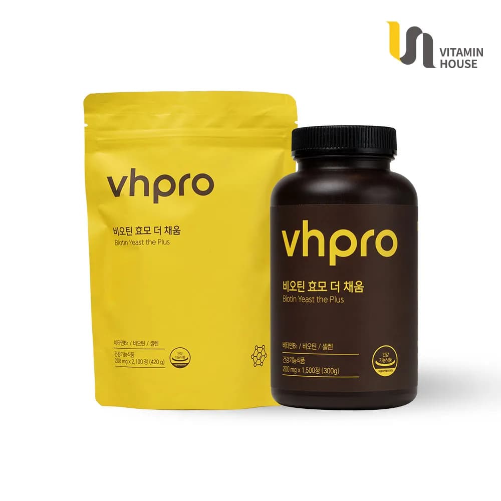 비오틴 효모 더 채움 1세트 (PE병+파우치) (4개월분) (업체별도 무료배송)