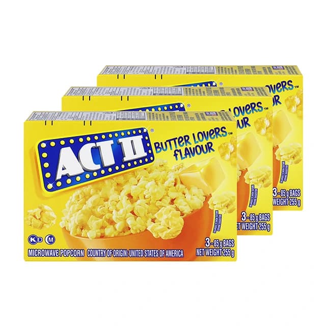 액트투 전자렌지용 팝콘 버터러버 3입 255g 3개