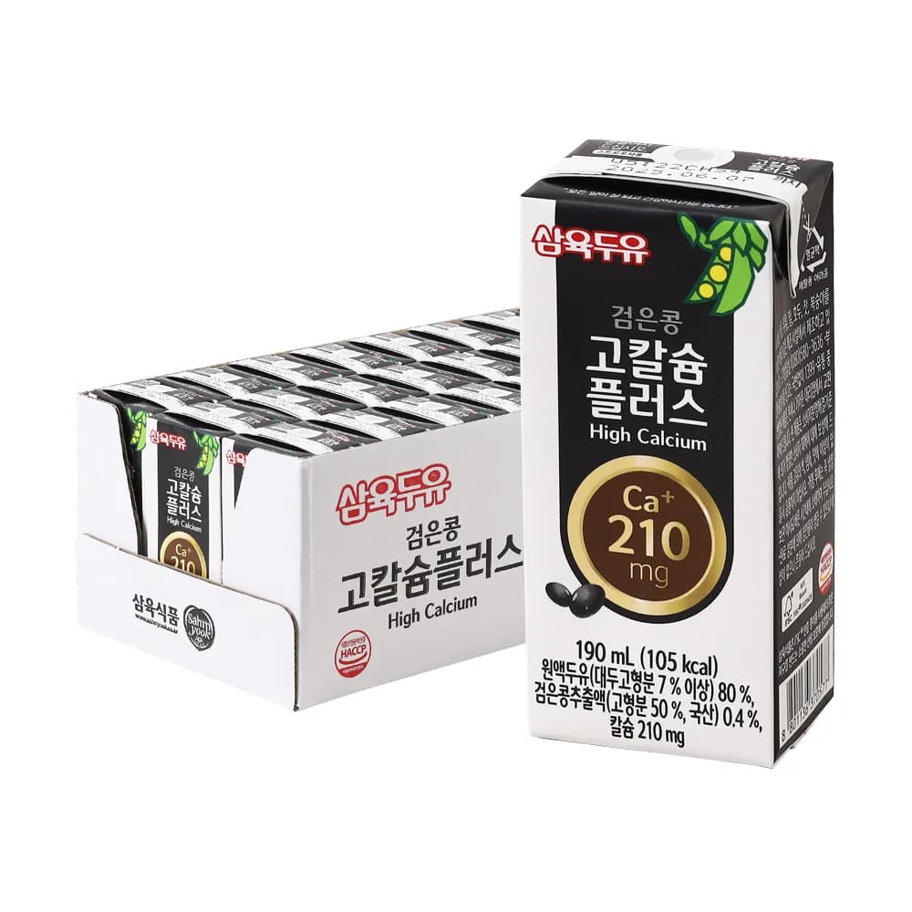 삼육 검은콩 고칼슘플러스 (190ml*24입)(업체별도 무료배송)