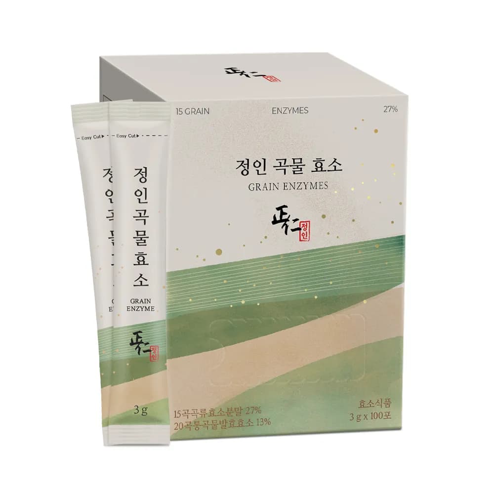 정인 저분자 식이섬유 현미 곡물효소 100포 x 1박스(업체별도 무료배송)