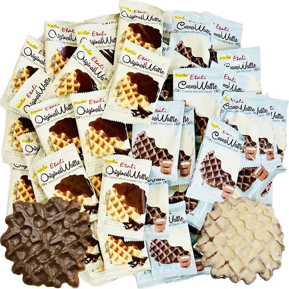 크리스 행사 과자 와플 소프트한 초코 밀크 믹스 비스킷 쿠키 7g x 124개 (맛 랜덤구성)