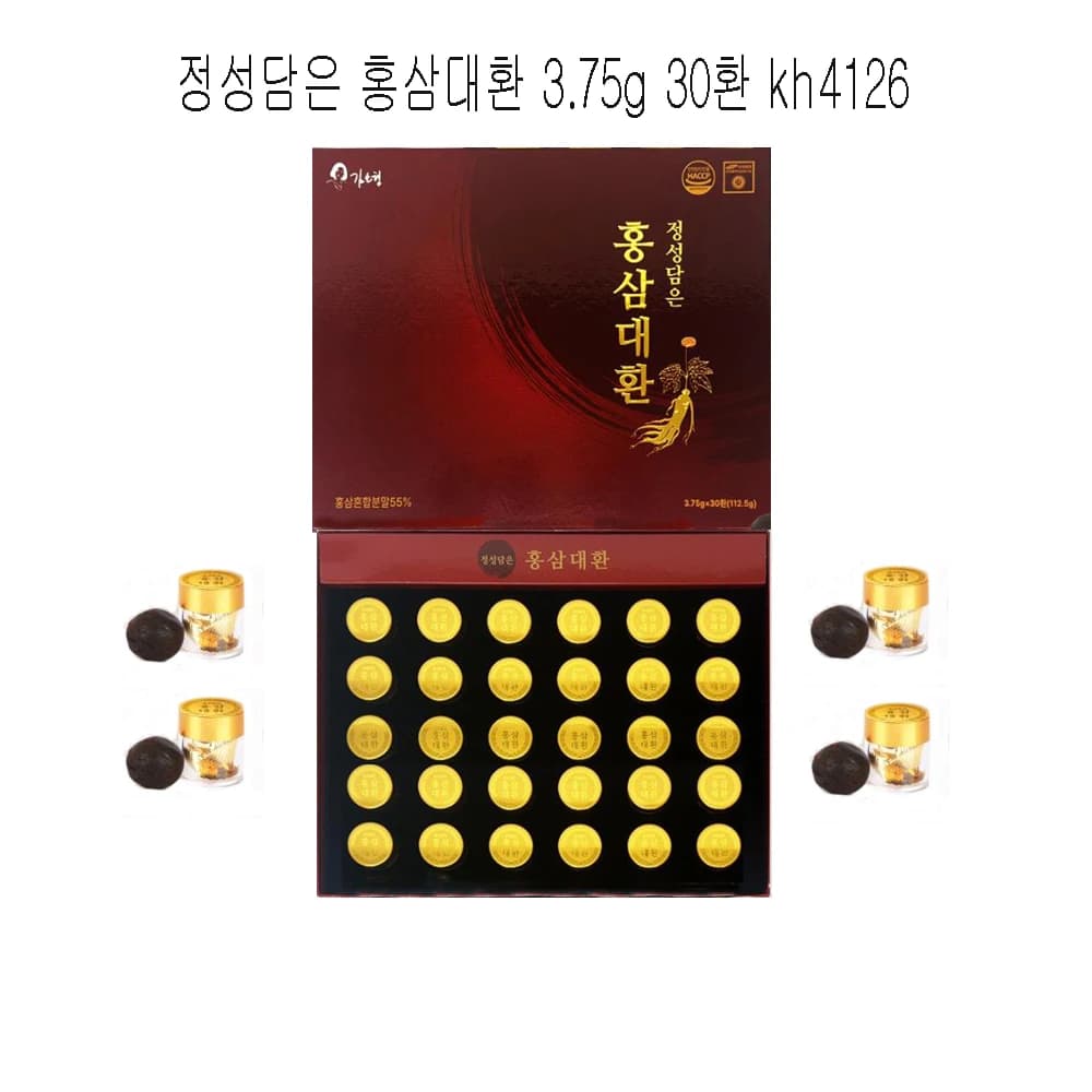 정성담은 홍삼대환 3.75g*30환(업체별도 무료배송)