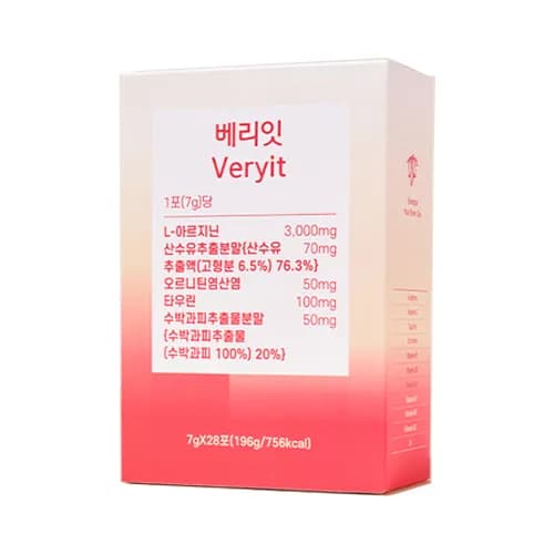 베리잇 L 아르기닌 헬스부스터 피로회복 7g*28포 x 1박스(업체별도 무료배송)
