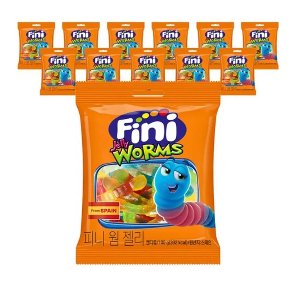 새콤달콤 웜 젤리 100g x 10개