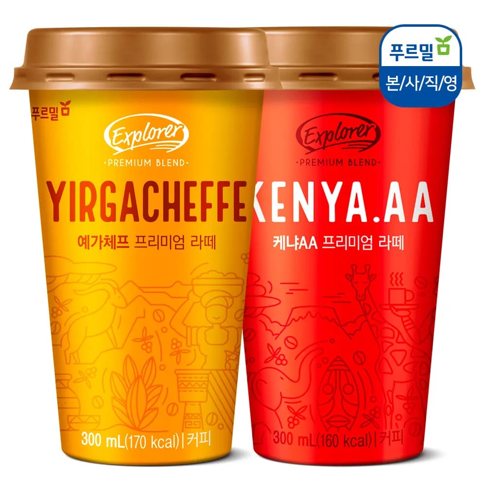 익스플로러 예가체프 케냐AA 라떼 컵커피 300ml 20컵