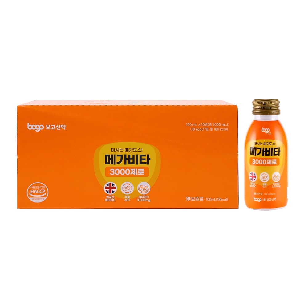 마시는 메가도스! 메가비타 3000제로 100ml*10병 (업체별도 무료배송)
