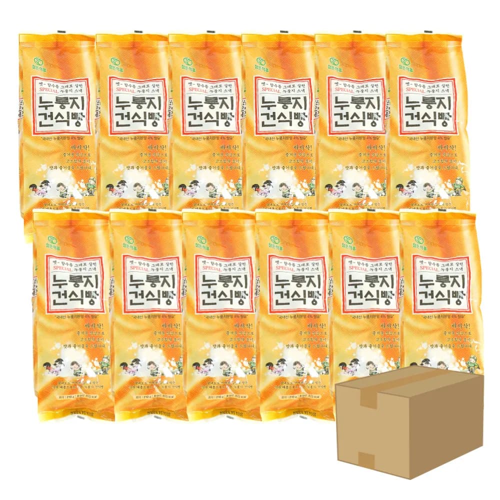 누룽지맛 보리건빵 추억의 과자 210g x 12봉 (업체별도 무료배송)