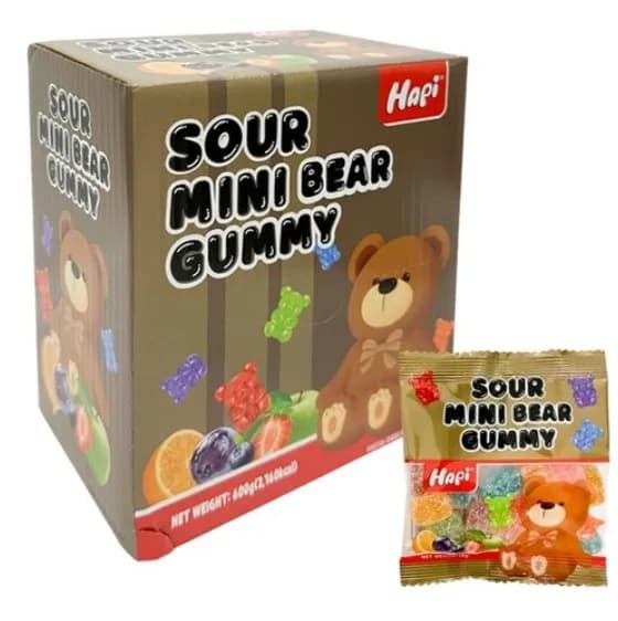 하피 사우어 미니 베어 모양 구미 젤리 600g(약 60개입) (업체별도 무료배송)