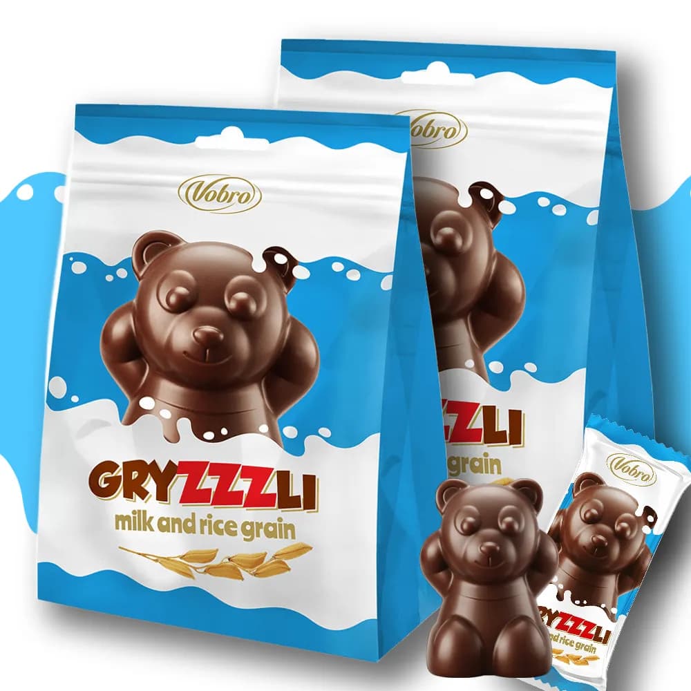그리즐리 곰돌이 모양 밀크초콜릿 190g x 2팩 (개별포장) (업체별도 무료배송)