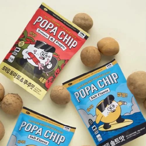 강릉 감자를 활용한 감자칩 솔트맛 토마토후추맛 45g x 10봉 택1 1박스