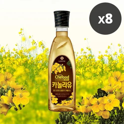 Chefood 카놀라유 500ml x 8개