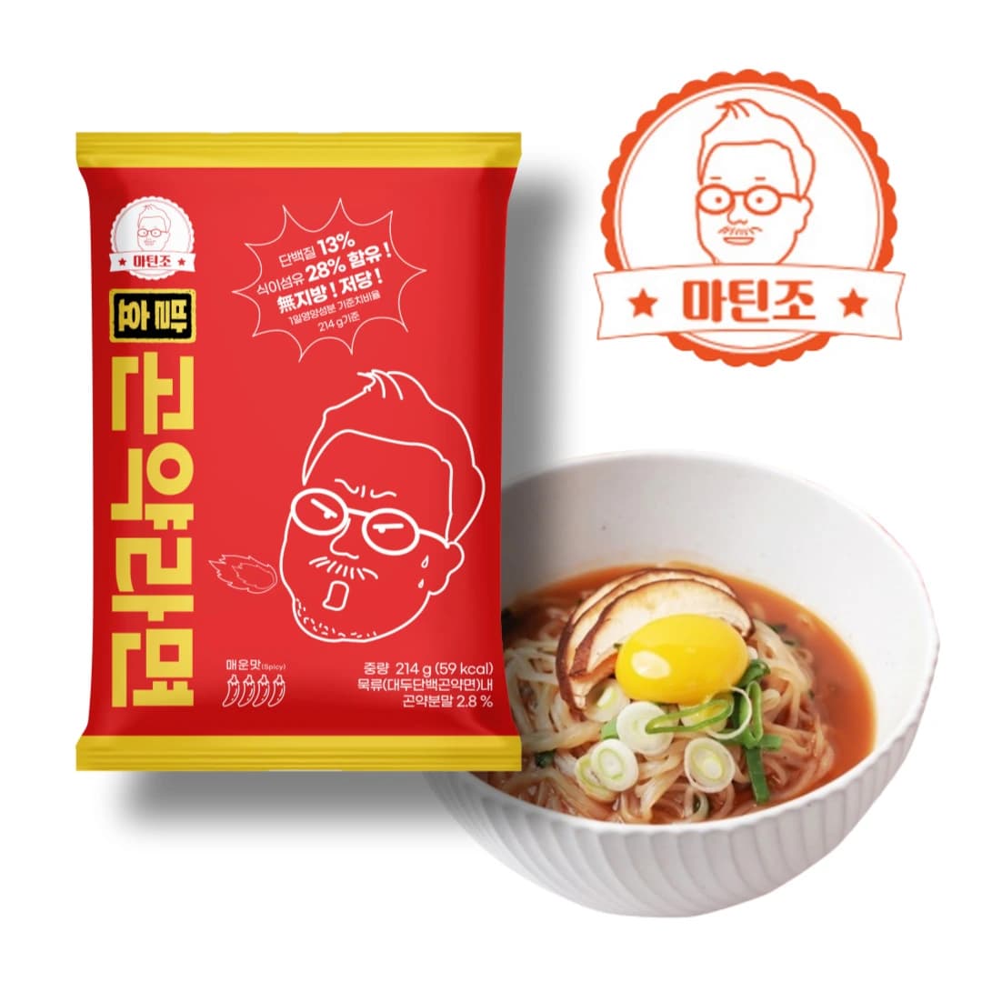 마틴조 발효곤약 라면 214g (10개단위 구매가능)(업체별도 무료배송)