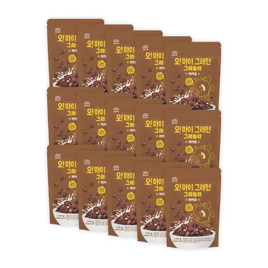 오마이그레인 그래놀라 카카오 175g 15개입 1박스