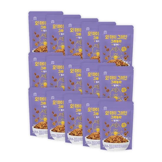 오마이그레인 그래놀라 밀크티 175g 15개입 1박스