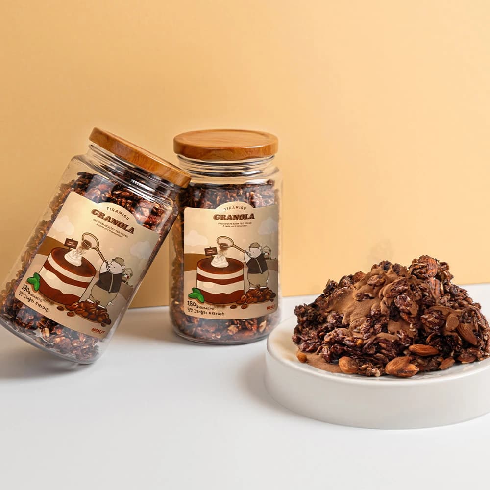 간식대용 청크형 그래놀라 티라미수 180g/카카오초콜릿165g 택1 (업체별도 무료배송)