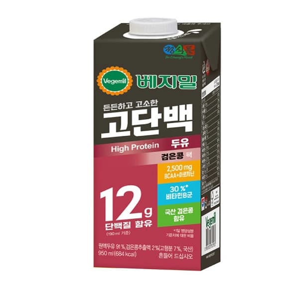 베지밀 고단백두유 검은콩 (950ml*12입) (업체별도 무료배송)