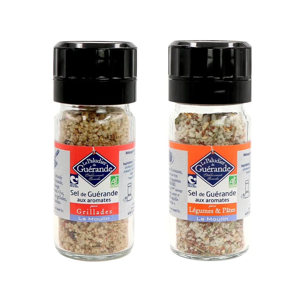 게랑드 허브소금 그라인더 바비큐/야채파스타 60~70g 2종 택1 (업체별도 무료배송)