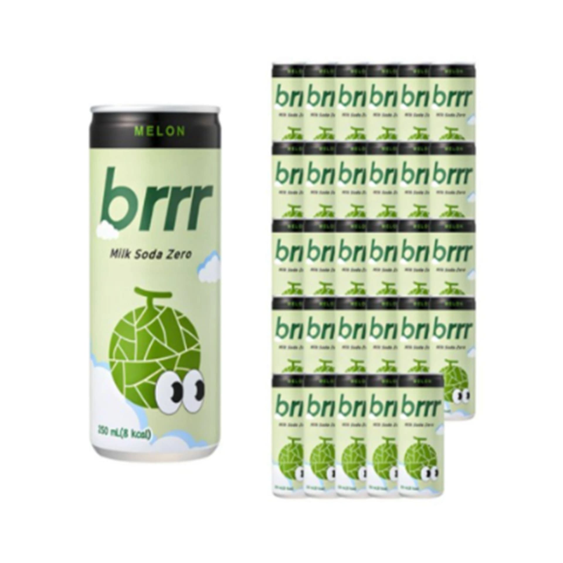 부르르 밀크소다 제로 메론맛 250ml*30개 x 1박스 (업체별도 무료배송)