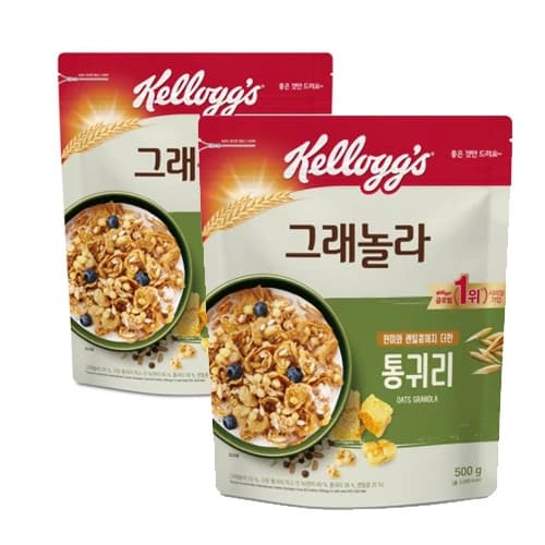 통귀리 그래놀라 500g x 2개 (업체별도 무료배송)