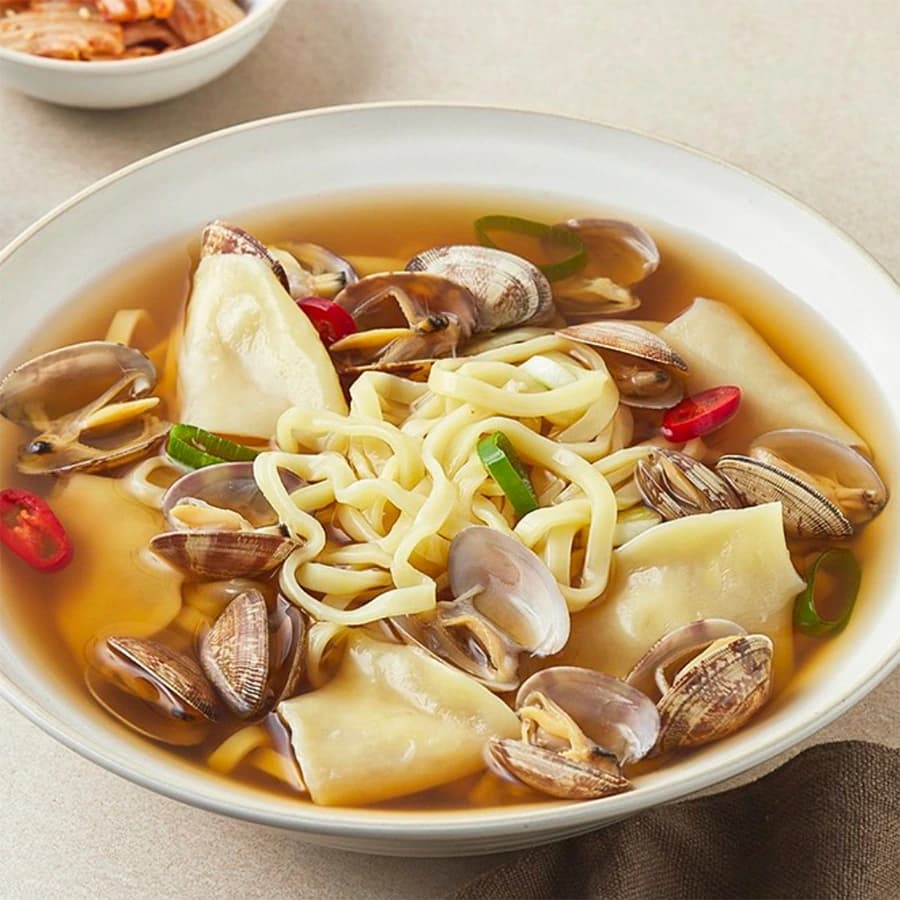 바지락폭탄 칼제비 밀키트 야채동봉 1050g 2~3인분